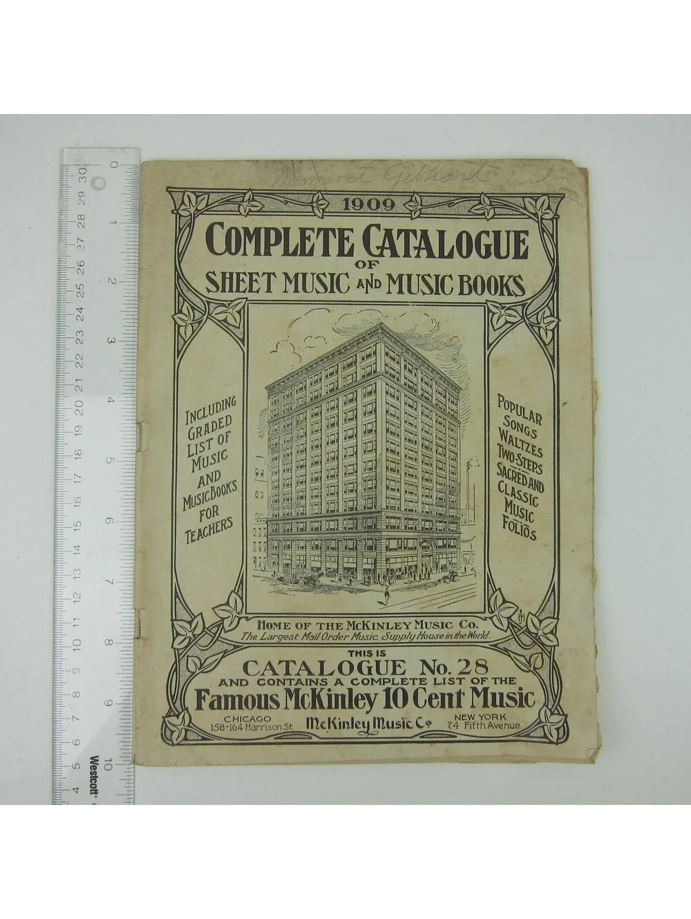 McKinley Music Co Catalog of Sheet Music Chicago New York Antique 1909 RARE